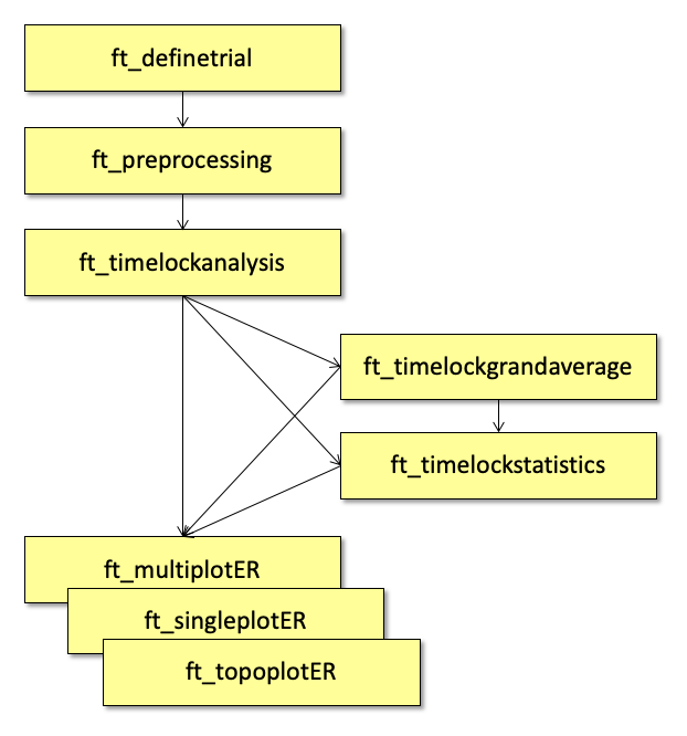 图：使用 FieldTrip 功能的事件相关电位（ERP）分析协议示例。